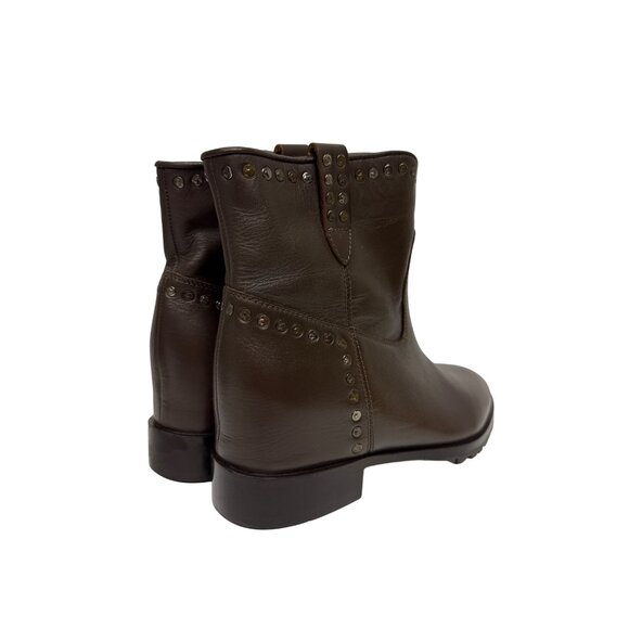 SaintG Noemi Women's Boot Studded Brown Leather Ankle Size 9 New - Picture 7 of 12